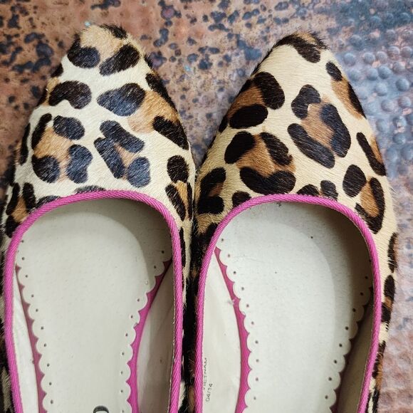 johnnie B by Boden Sz. 39(8) Calf Hair Pointed Toe Flats - Picture 5 of 14